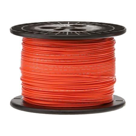 REMINGTON INDUSTRIES 28 AWG Gauge Stranded Hook Up Wire, 1000 ft Length, Orange, 0.0126" Diameter, PTFE, 600 Volts 28PTFESTRORA1000